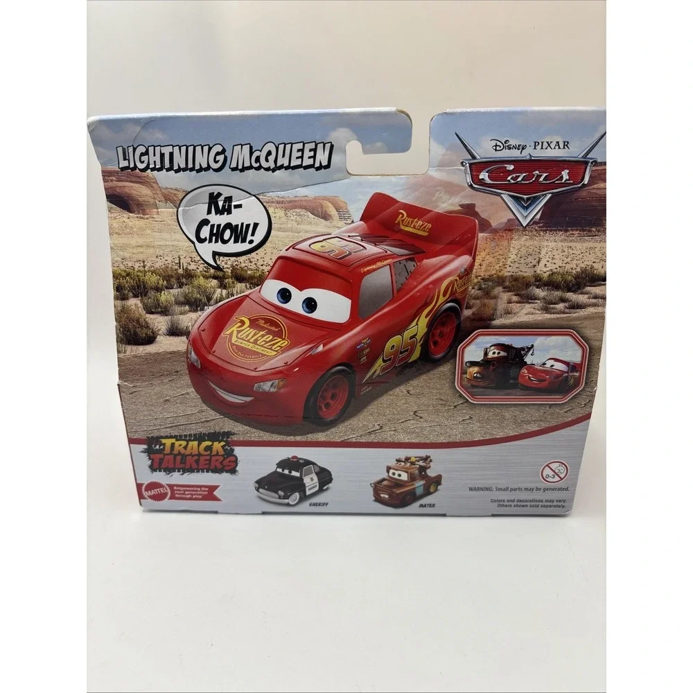 Disney Pixar Cars Track‎ Talkers Lightning McQueen Red Race Car Talking Toy New